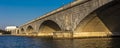 APRIL 10, 2018 - WASHINGTON D.C. - Memorial Bridge spans Potomac River and features Lincoln. Architecture, washington Royalty Free Stock Photo