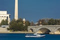 APRIL 10, 2018 - WASHINGTON D.C. - Memorial Bridge spans Potomac River and features Lincoln. Potomac, river Royalty Free Stock Photo