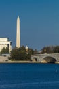 APRIL 10, 2018 - WASHINGTON D.C. - Memorial Bridge spans Potomac River and features Lincoln. Travel, capitol Royalty Free Stock Photo