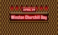 09 April, Winston Churchill Day, Neon Text Effect on bricks Background
