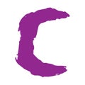 Violet Alphabet Ink. Lavender Font Paint. Purple Calligraphy Watercolour. Hand Ink. Script Modern. Typography Watercolour. Plum Br