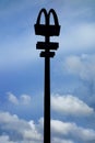 Silhouette Mac Donald signpost Royalty Free Stock Photo