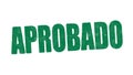 Aprobado green ink stamp Royalty Free Stock Photo