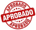 Aprobado stamp. aprobado label. round grunge sign Royalty Free Stock Photo