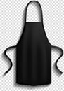 Apron for cooking in kitchen and protection of clothes. Dark chef clothing with long straps