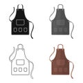 Apron of a hairdresser with pockets.Barbershop single icon in cartoon style vector symbol stock illustration web.