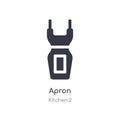 apron icon. isolated apron icon vector illustration from kitchen 2 collection. editable sing symbol can be use for web site and Royalty Free Stock Photo