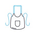 apron line icon, outline symbol, vector illustration, concept sign Royalty Free Stock Photo