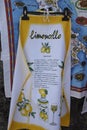 Apron depicting the recipe for Limoncello.