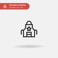 Apron Simple vector icon. Illustration symbol design template for web mobile UI element. Perfect color modern pictogram on Royalty Free Stock Photo