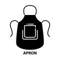 apron symbol icon, black vector sign with editable strokes, concept illustration Royalty Free Stock Photo
