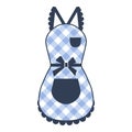 Apron women`s with bow for kitchen or cleaning. Protective apron uniform for cooking