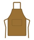 Blank Brown Apron With Pocket For Template Royalty Free Stock Photo