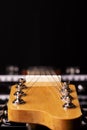 Taps and neck of an electric guitar Royalty Free Stock Photo