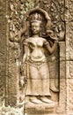 Apsara carving, Ta Som Temple, Cambodia Royalty Free Stock Photo