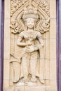 Apsara carvings statue on the wall ,Cambodian art