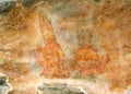 Apsara celestial nymphs - ancient painting on the walls