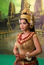 Apsara dancer in restaurant in Siem Reap, Cambodia Royalty Free Stock Photo