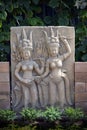 Apsara sandstone craft statue for garden decoration