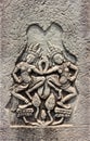 Apsara Sculpture at Angkor Wat Temple Royalty Free Stock Photo