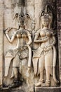 Apsara sculpture. Royalty Free Stock Photo