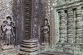 Apsaras at the ancient temple in Angkor area.