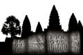 Apsaras - Stone carvings in Angkor Wat, Siem Reap, Cambodia. Royalty Free Stock Photo