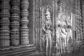 Apsaras - Stone carvings in Angkor Wat, Siem Reap, Cambodia. Royalty Free Stock Photo