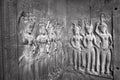 Apsaras - Stone carvings in Angkor Wat, Siem Reap, Cambodia was inscribed on the UNESCO World Heritage List in 1992 Royalty Free Stock Photo