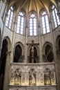 The apse with arches in Gothic style Royalty Free Stock Photo