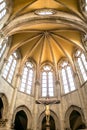 The apse with arches in Gothic style Royalty Free Stock Photo