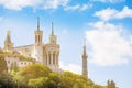 Basilica of Notre Dame de Fourviere in Vieux Lyon Royalty Free Stock Photo