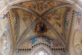 The apse ceiling of the Cathedral of Orvieto, located in Orvieto Royalty Free Stock Photo