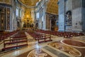 Apse with the Chair of Saint Peter by Gian Lorenzo Bernini, in Saint Peters Basilica in Rome, Italy. May-25-2020 Royalty Free Stock Photo