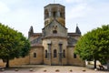 the apse and the octagonal bell tower of the Collegiate Church of Saint-Hilaire in Semur-en-Brionnais