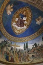 Apse of Santa Croce in Gerusalemme church with fresco of Christ Royalty Free Stock Photo
