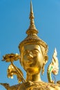 Apsonsi Gold statue. Asian art close up Royalty Free Stock Photo