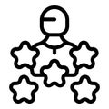 Aptitude growth icon outline vector. Talent competence enhancement