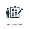 Aptitude Test icon. Monochrome sign from creative learning collection. Creative Aptitude Test icon illustration for web