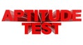 APTITUDE TEST word on white background 3d rendering