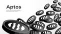 Aptos (APT) cryptocurrency concept banner background Royalty Free Stock Photo