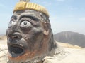 Apu Siqay Incan man native Inca indian statue Lima Peru South America Royalty Free Stock Photo