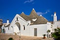 Apulia Puglia Italy. Alberobello. Trulli: traditional Apulian dry stone huts with a conical roof. Trullo Sovrano Royalty Free Stock Photo