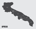 Apulia region map