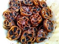 Apulian cartellate cakes with cooked sweet wine