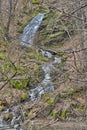 Close view of the Valea Sasului waterfall near Somesul Rece vilage, Cluj, Romania Royalty Free Stock Photo