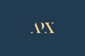 APX abstract letter logo design Royalty Free Stock Photo