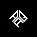 AQA letter logo design on black background. AQA creative initials letter logo concept. AQA letter design Royalty Free Stock Photo