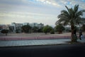 Aqaba cityscape with palm tree, Jordan Royalty Free Stock Photo