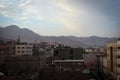 Aqaba cityscape with sandy mountains, Jordan Royalty Free Stock Photo